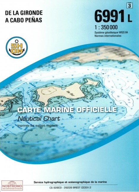 6991L FROM GIRONDE TO CABO PEÑAS | SHOM nautical chart
