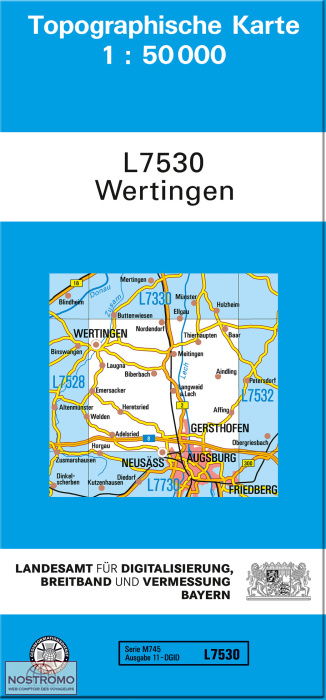 L7530 WERTINGEN | carte topographique LDBV
