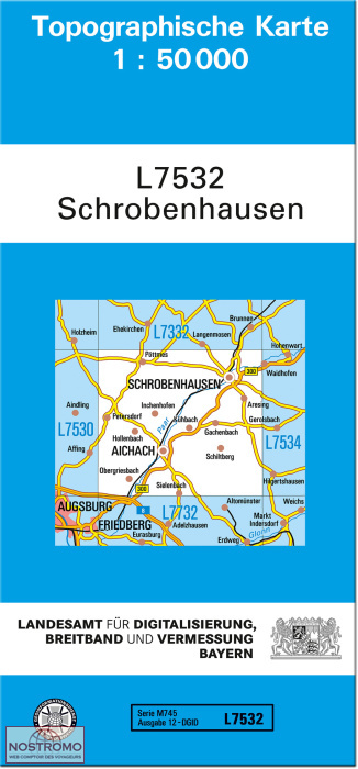 L7532 SCHROBENHAUSEN | carte topographique LDBV