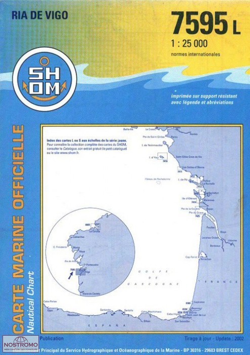 7595L RIA DE VIGO | SHOM nautical chart