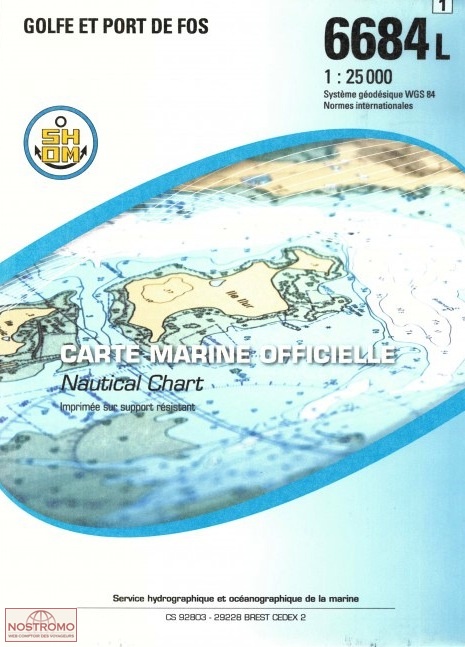 6684L GULF AND HARBOUR OF FOS | SHOM nautical chart