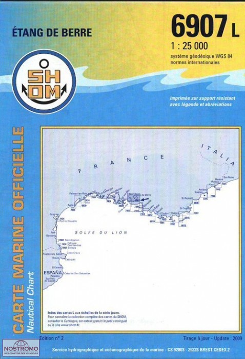 6907L ÉTANG DE BERRE | SHOM nautical chart