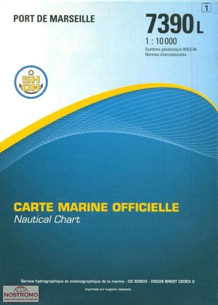 7390L HARBOUR OF MARSEILLE | SHOM nautical chart