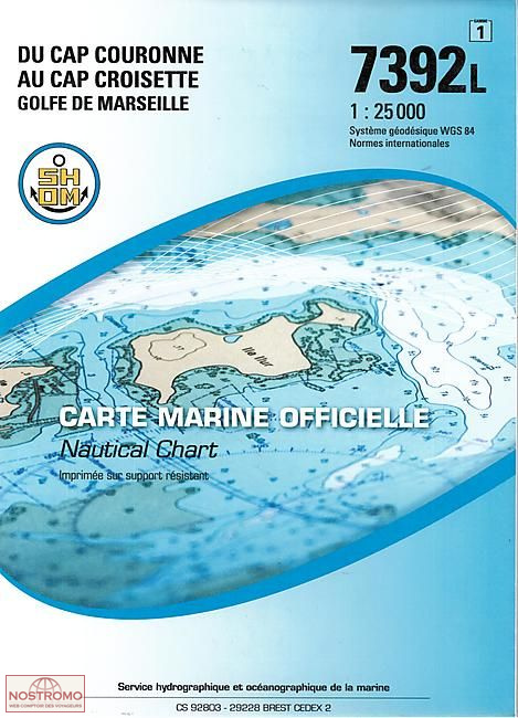 7392L FROM THE CAP COURONNE TO THE CAP CROISETTE | SHOM nautical chart