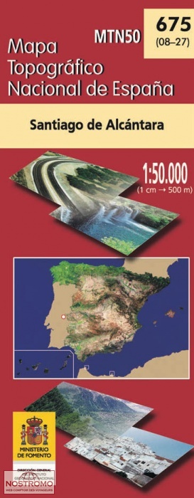675 SANTIAGO DE ALCÁNTARA | carte topographique CNIG