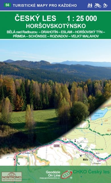 ČESKÝ LES - HORŠOVSKOTÝNSKO - 56 | Geodezie On Line hiking map