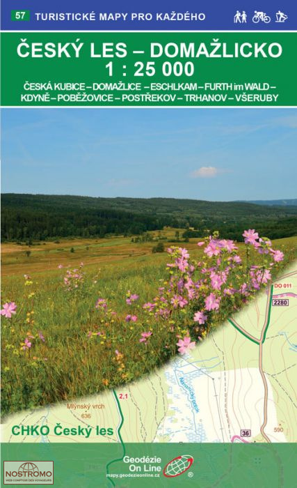 ČESKÝ LES - DOMAŽLICKO - 57 | Geodezie On Line hiking map
