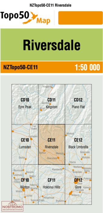 CE11 RIVERSDALE | carte topographique LINZ