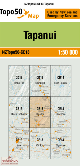 CE13 TAPANUI | carte topographique LINZ