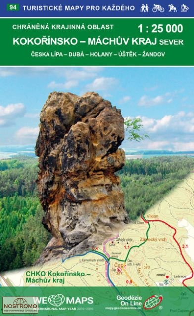 CHKO KOKOŘÍNSKO - MÁCHŮV KRAJ SEVER -  94 | Geodezie On Line hiking map