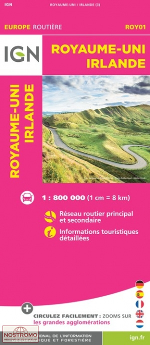 ROYAUME-UNI - IRLANDE | carte routière IGN