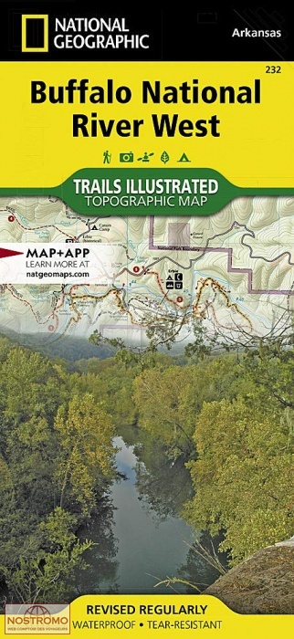 BUFFALO NATIONAL RIVER WEST | carte de randonnée National Geographic