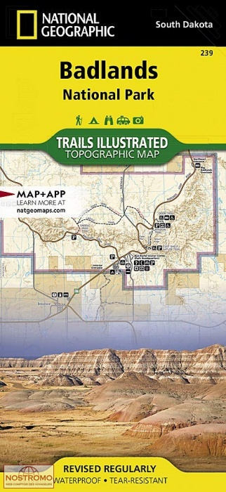 BADLANDS NATIONAL PARK | carte de randonnée National Geographic