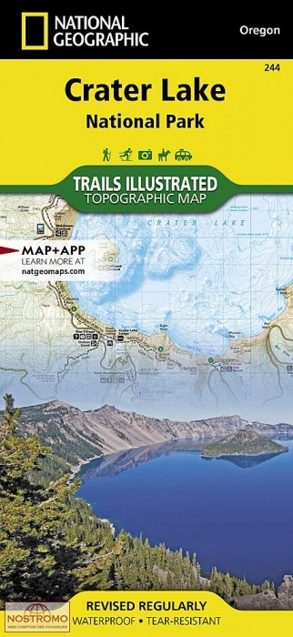 CRATER LAKE NATIONAL PARK | carte de randonnée National Geographic