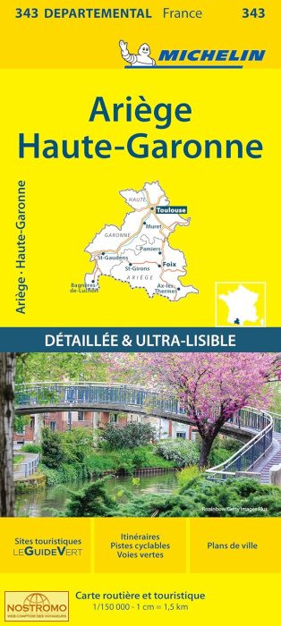 343 ARIÈGE - HAUTE-GARONNE | Michelin road map