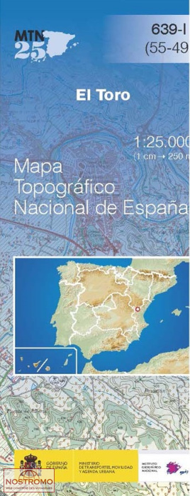 639-1 EL TORO | carte topographique CNIG