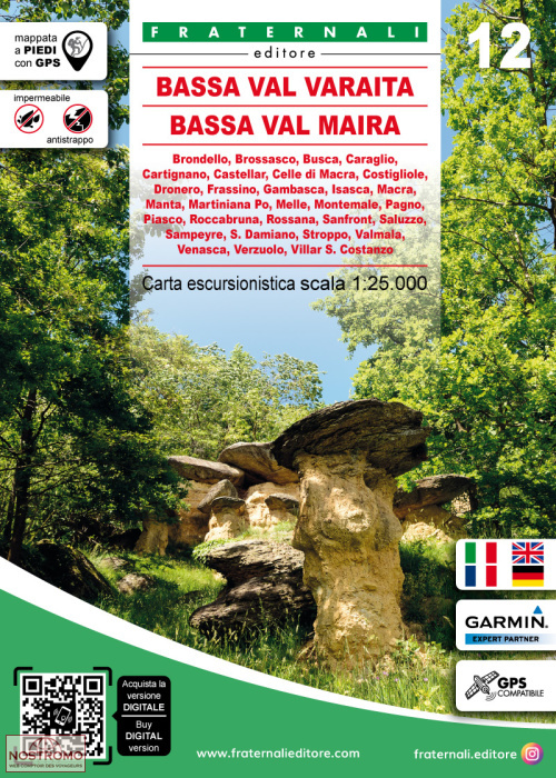 12 BASSA VAL VARAITA - BASSA VAL MAIRA | Fraternali hiking map