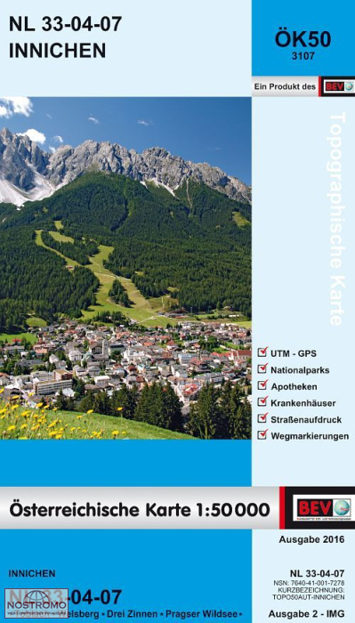 3107 INNICHEN | carte topographique BEV