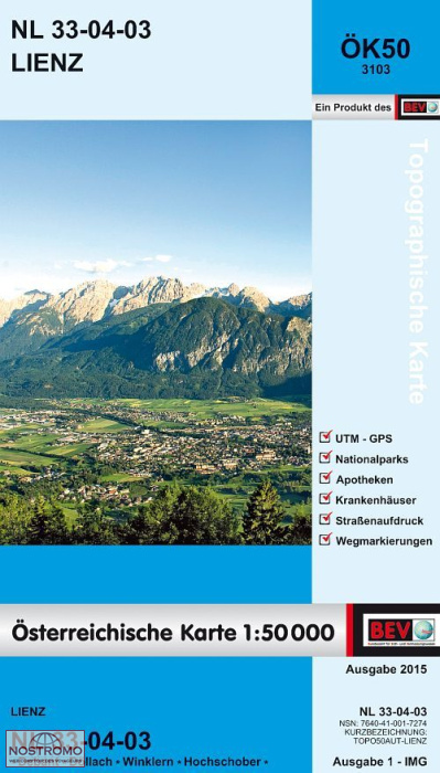 3103 LIENZ | carte topographique BEV