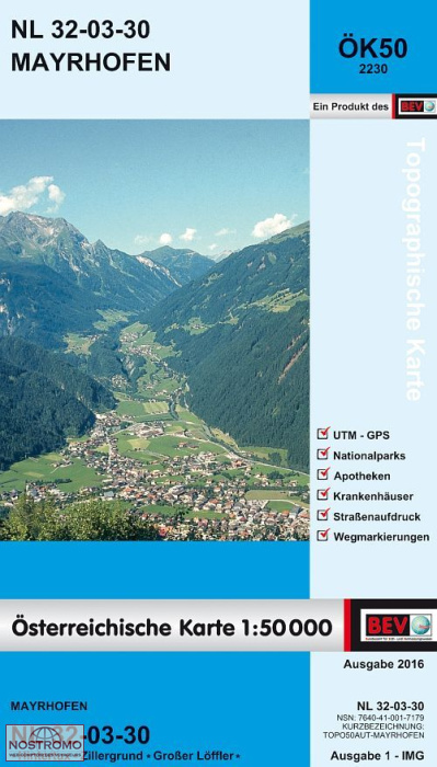 2230 MAYRHOFEN | BEV topographical map