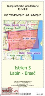 ISTRIE 5 : LABIN - BRSEČJ | carte topographique Projektnord