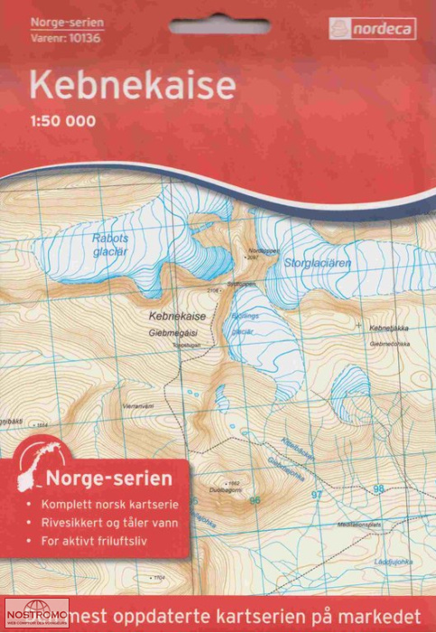 10136 KEBNEKAISE | carte topographique Nordeca