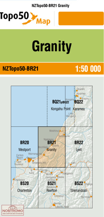 BR21 GRANITY | carte topographique LINZ