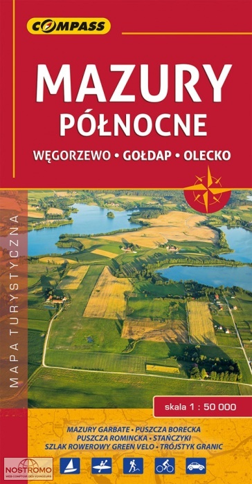 MAZURY PÓŁNOCNE | carte de randonnée Compass