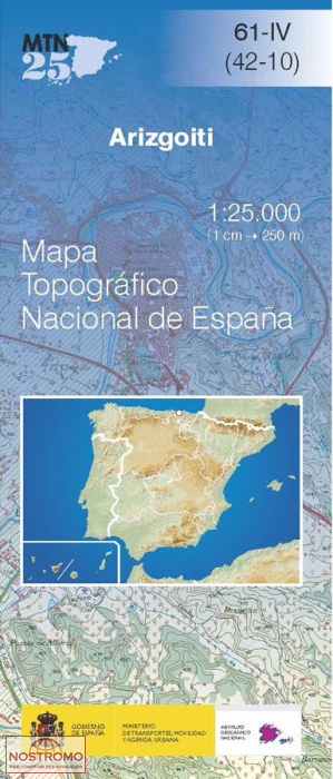 061-4 ARIZGOITI | carte topographique CNIG