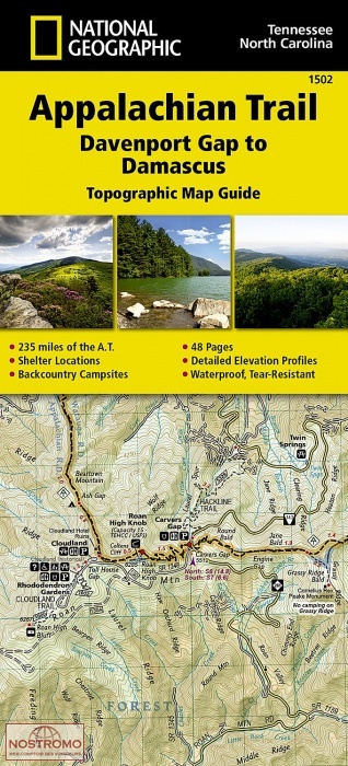APPALACHIAN TRAIL - DAVENPORT GAP TO DAMASCUS | National Geographic hiking mapguide