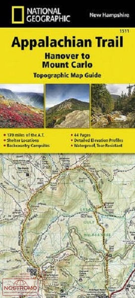 APPALACHIAN TRAIL - HANOVER TO MOUNT CARLO | cartoguide de randonnée National Geographic