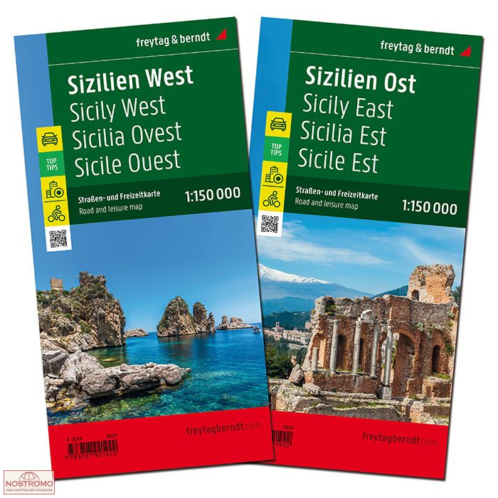 SICILE EST ET OUEST | cartes touristiques Freytag & Berndt