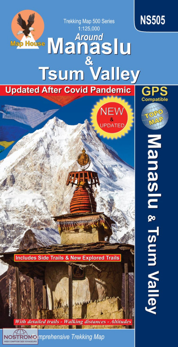 AROUND MANASLU & TSUM VALLEY - NS 505 | Nepamaps trekking map