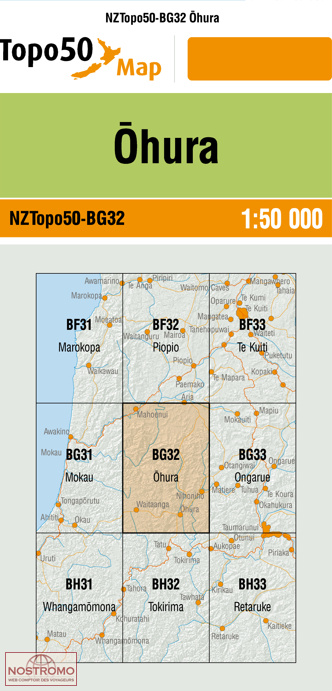 BG32 OHURA | carte topographique LINZ