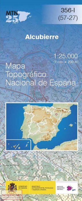 356-1 ALCUBIERRE | carte topographique CNIG