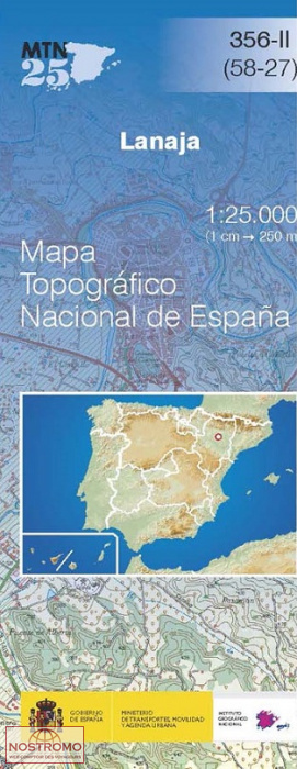 356-2 LANAJA | carte topographique CNIG