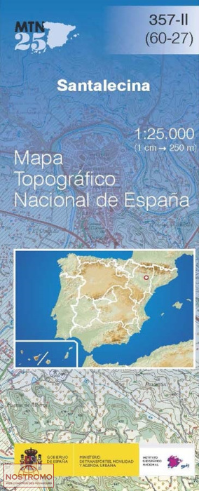 357-2 SANTALECINA | carte topographique CNIG