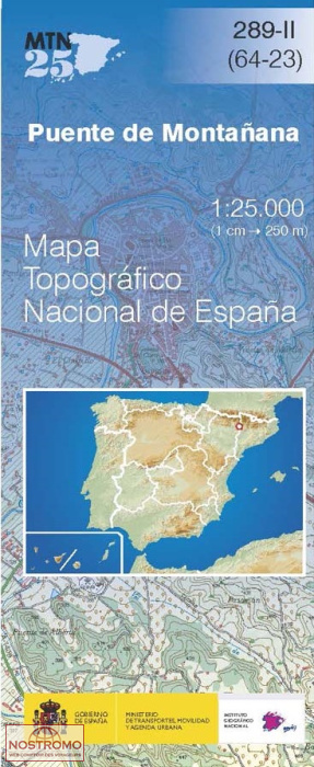 289-2 PUENTE DE MONTAÑANA | carte topographique CNIG