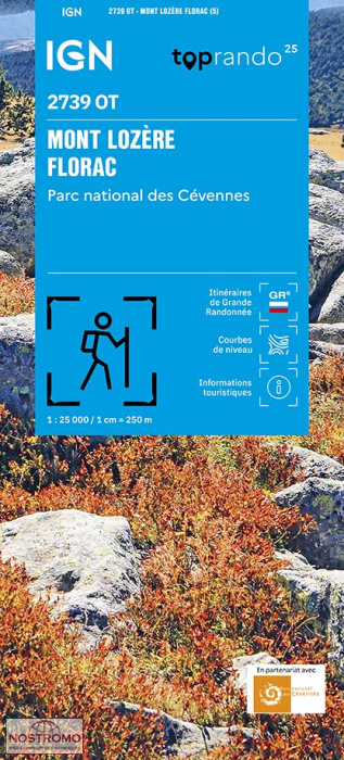 2739OT MONT LOZÈRE - FLORAC | carte de randonnée IGN