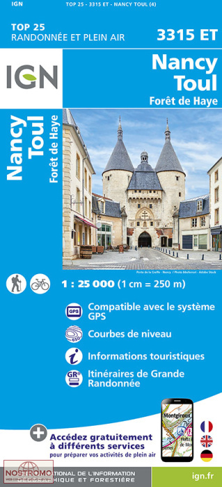 3315ET NANCY - TOUL | carte de randonnée IGN