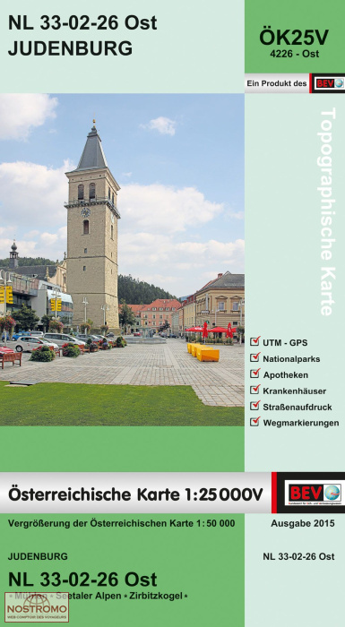 4226-OST JUDENBURG | carte topographique BEV