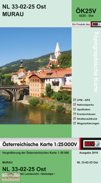 4225-OST MURAU | carte topographique BEV