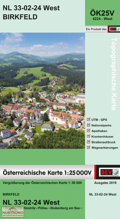 4224-WEST BIRKFELD | carte topographique BEV
