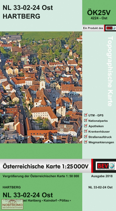 4224-OST HARTBERG | carte topographique BEV