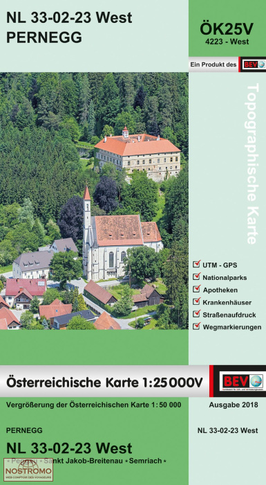 4223-WEST PERNEGG | carte topographique BEV