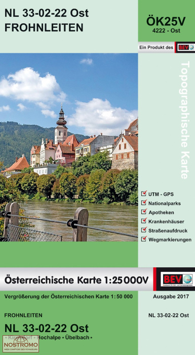 4222-OST FROHNLEITEN | carte topographique BEV
