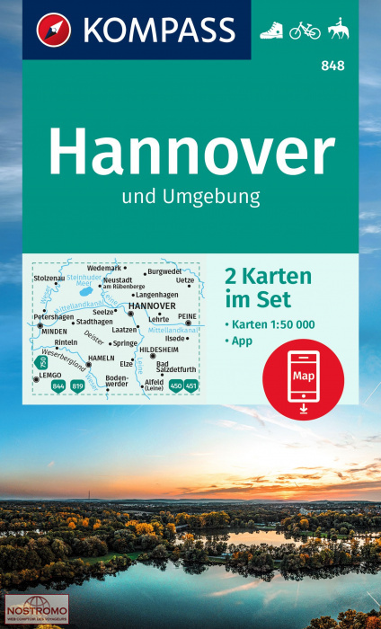 848 HANNOVER UND UMGEBUNG | Kompass hiking maps