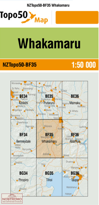 BF35 WHAKAMARU | carte topographique LINZ