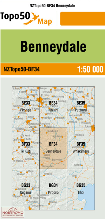 BF34 BENNEYDALE | carte topographique LINZ