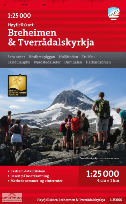 BREHEIMEN & TVERRÅDALSKYRKJA | carte de randonnée Calazo